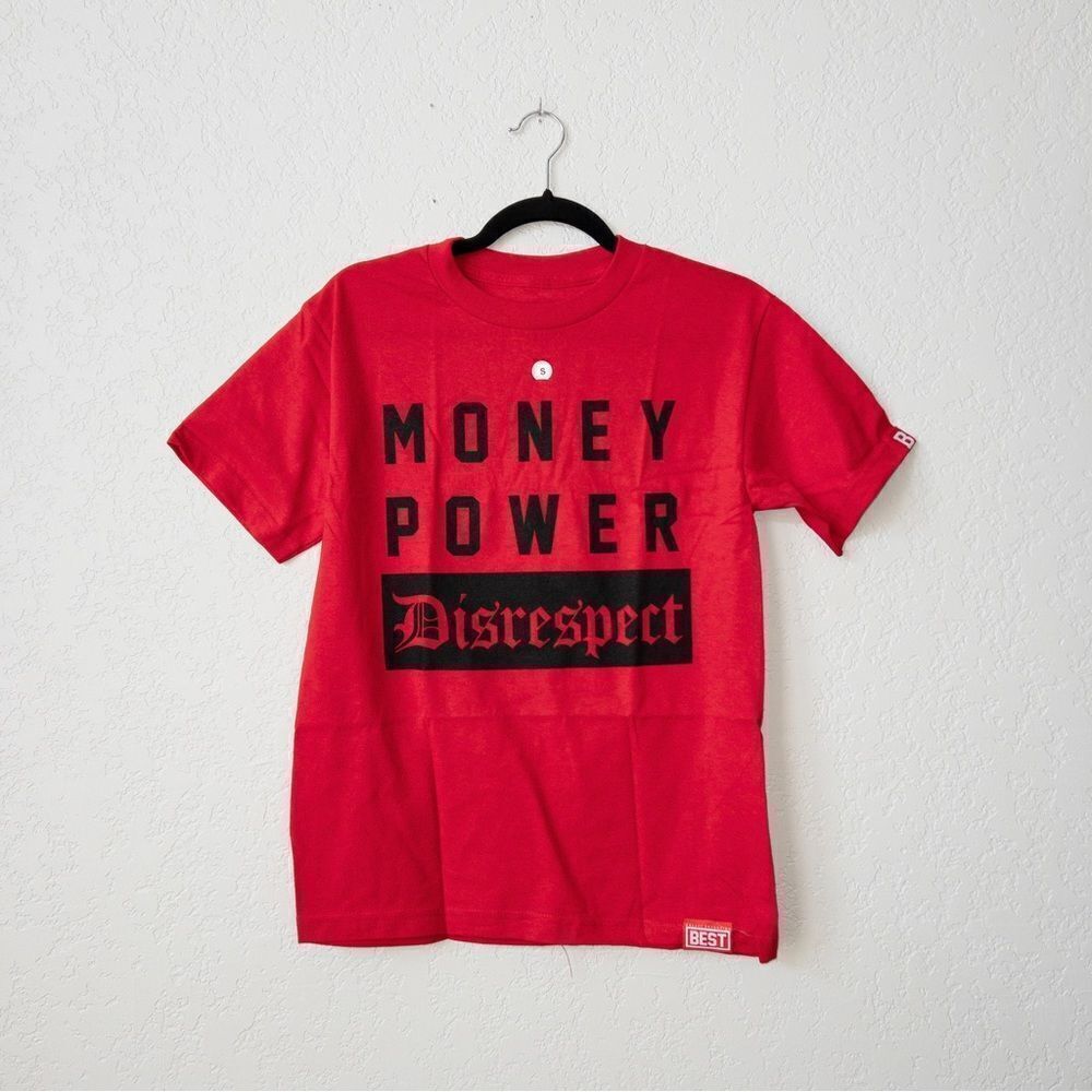 NIB Best x Breezy Excursion‎ Red Money Power Disrespect T-Shirt Size Small
